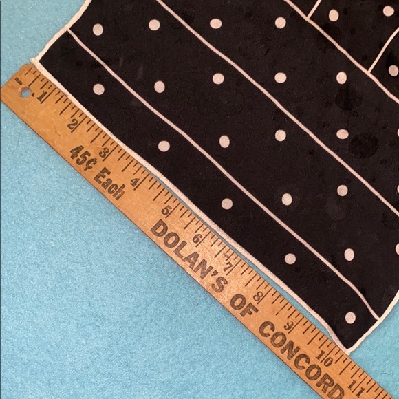 BILL BLASS vintage silk polka dot scarf black white 10” X 56” size OSFA - Picture 6 of 7
